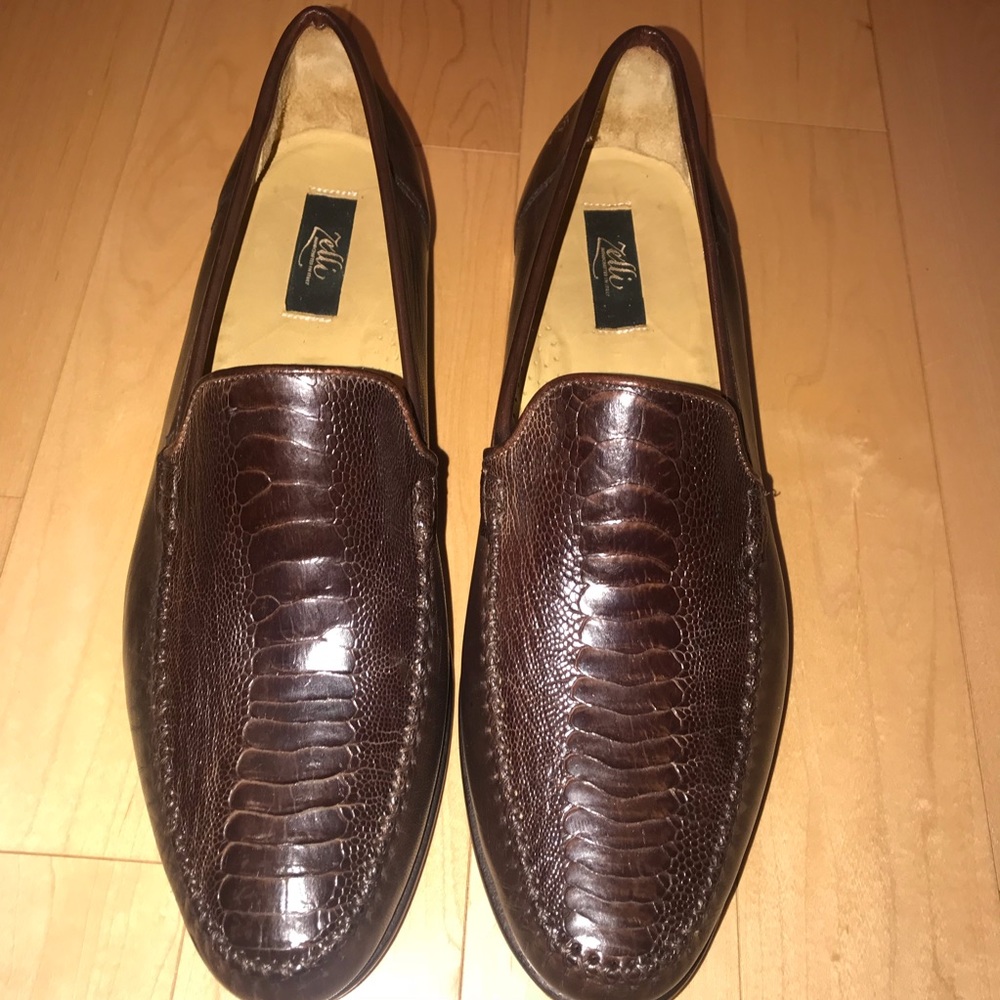 HOT Ostrich & Nappa Loafers 💥AUTHENTIC💥